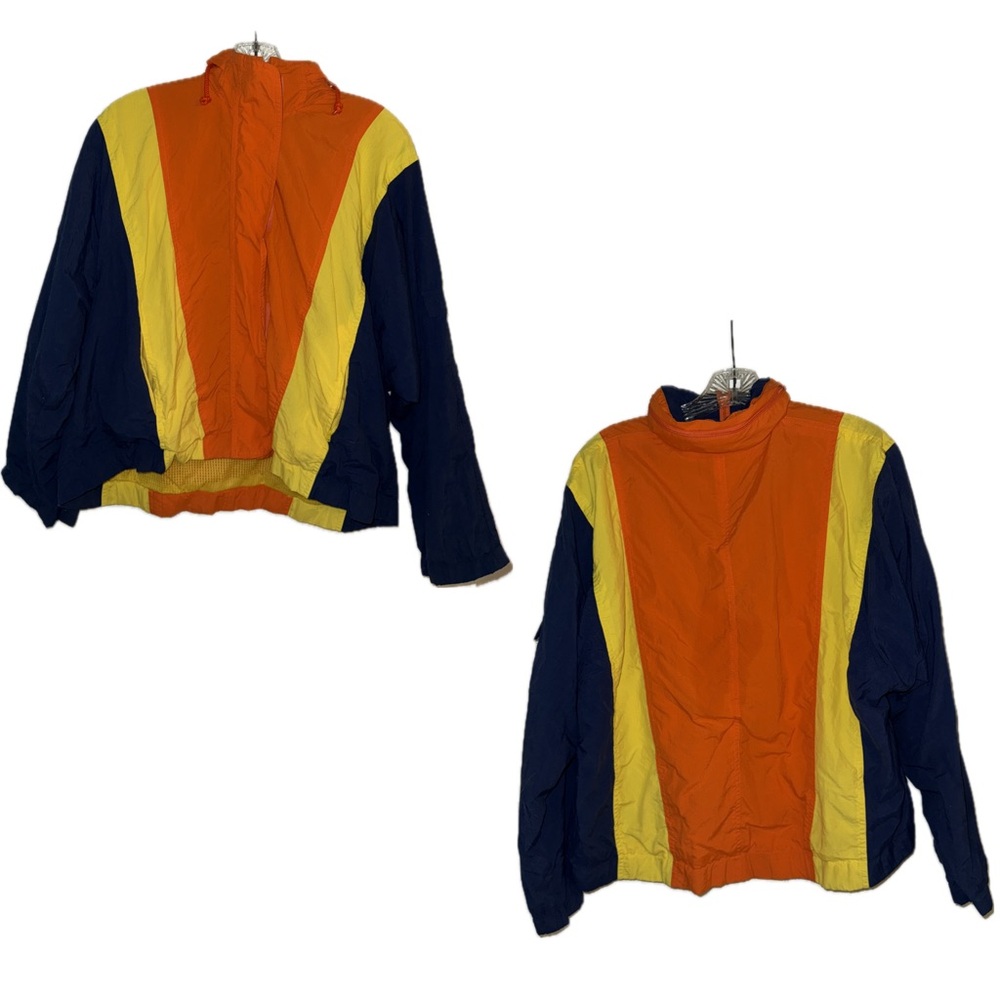 Vintage Colorblock Windbreaker Jacket